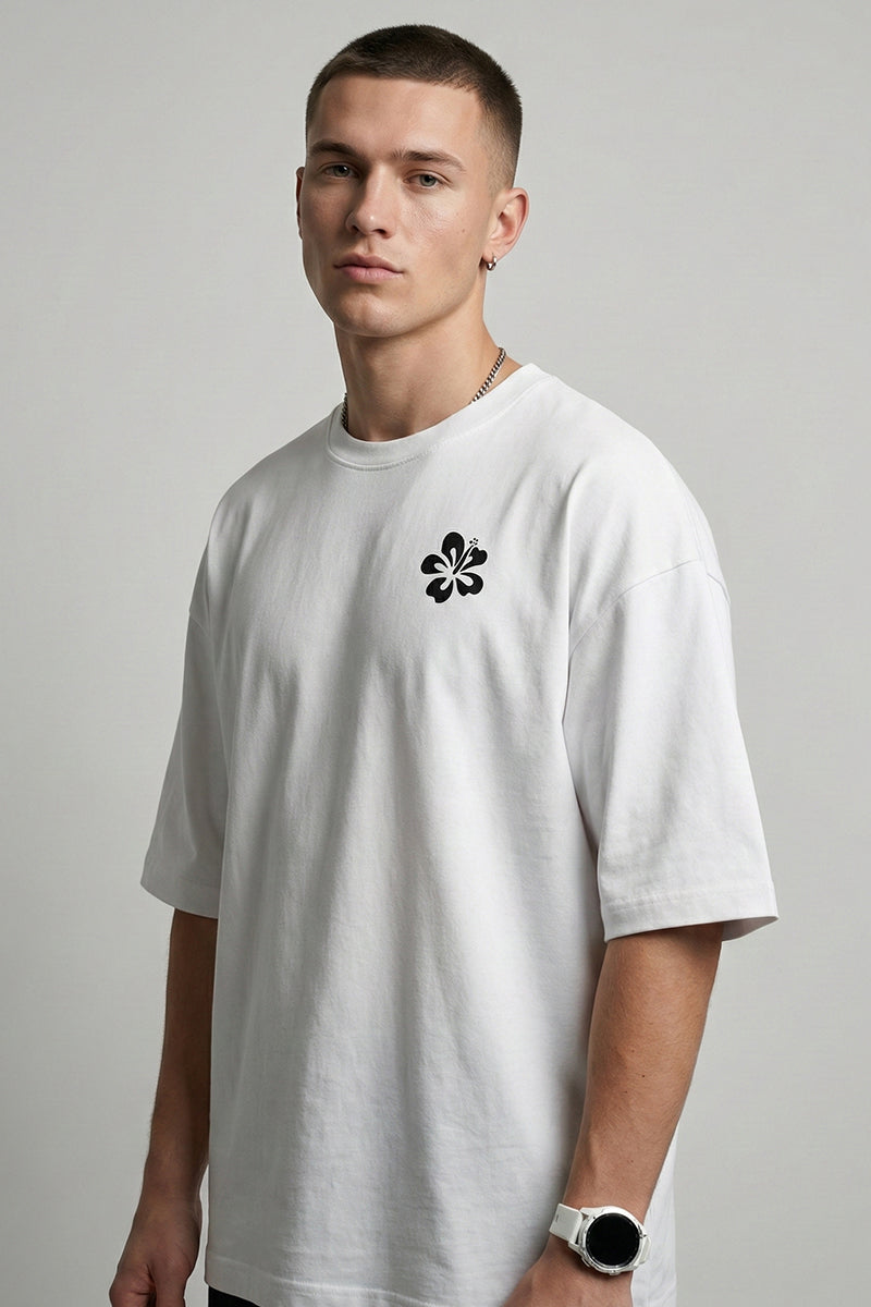 Forever Chasing Sunset – Andaman Beach Vibes White Oversized T-Shirt