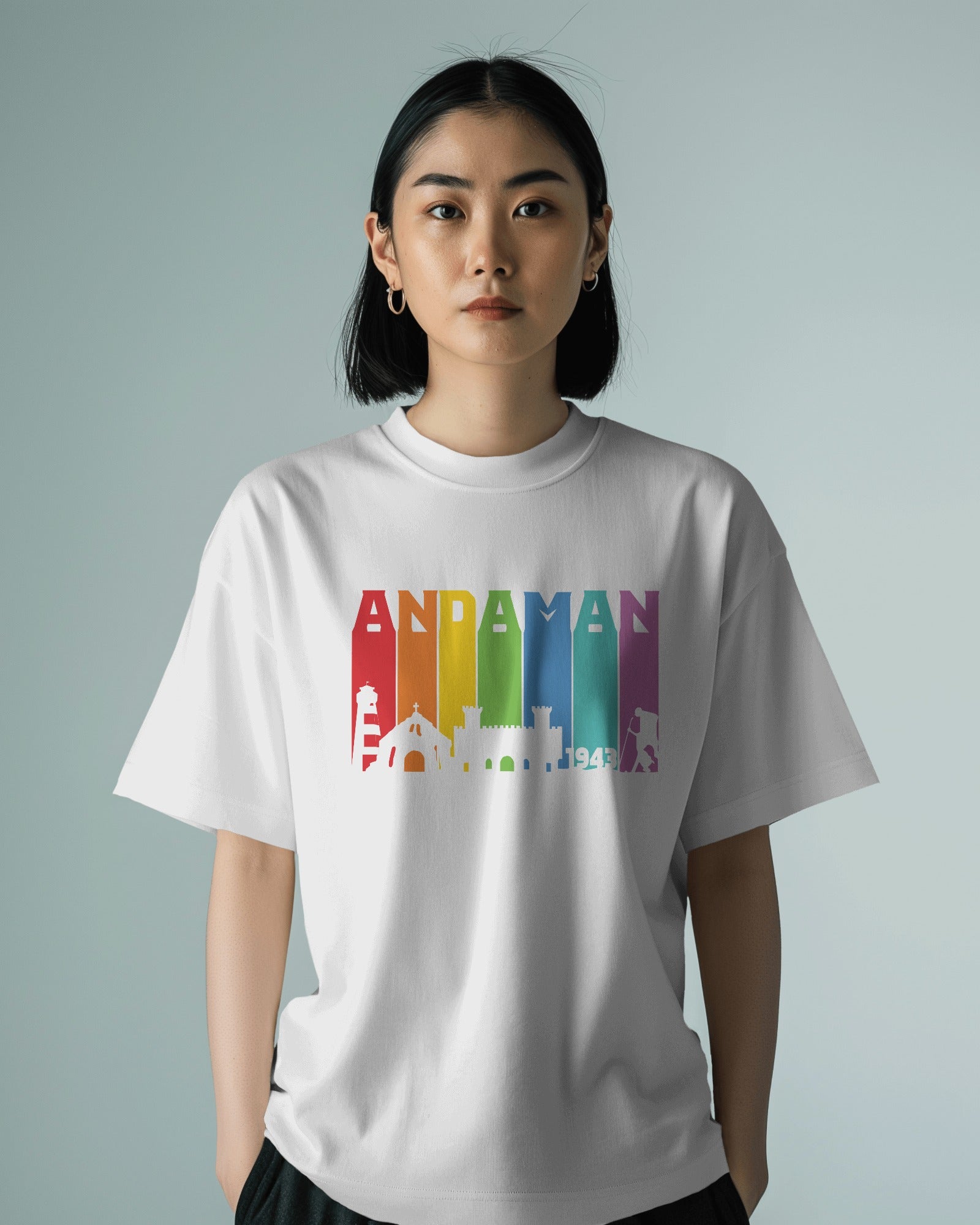 Andaman Adventure White Oversized T-Shirt