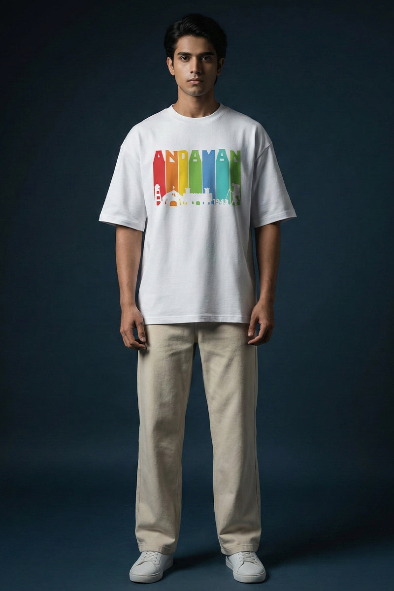 Andaman Adventure White Oversized T-Shirt