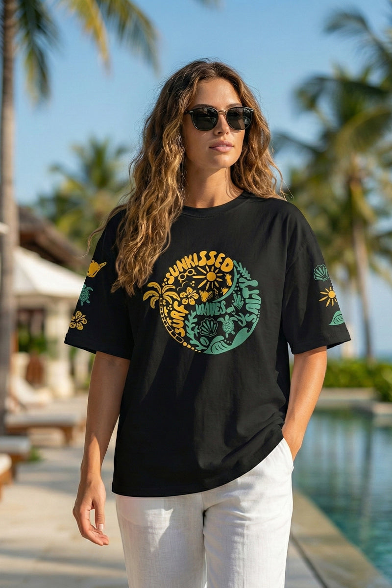 Tropical Bliss Oversized Tee
