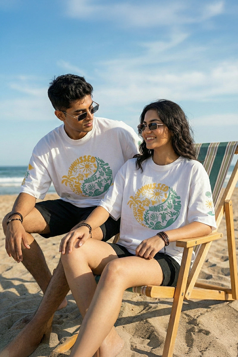 Sunkissed Waves Oversized Graphic T-Shirt