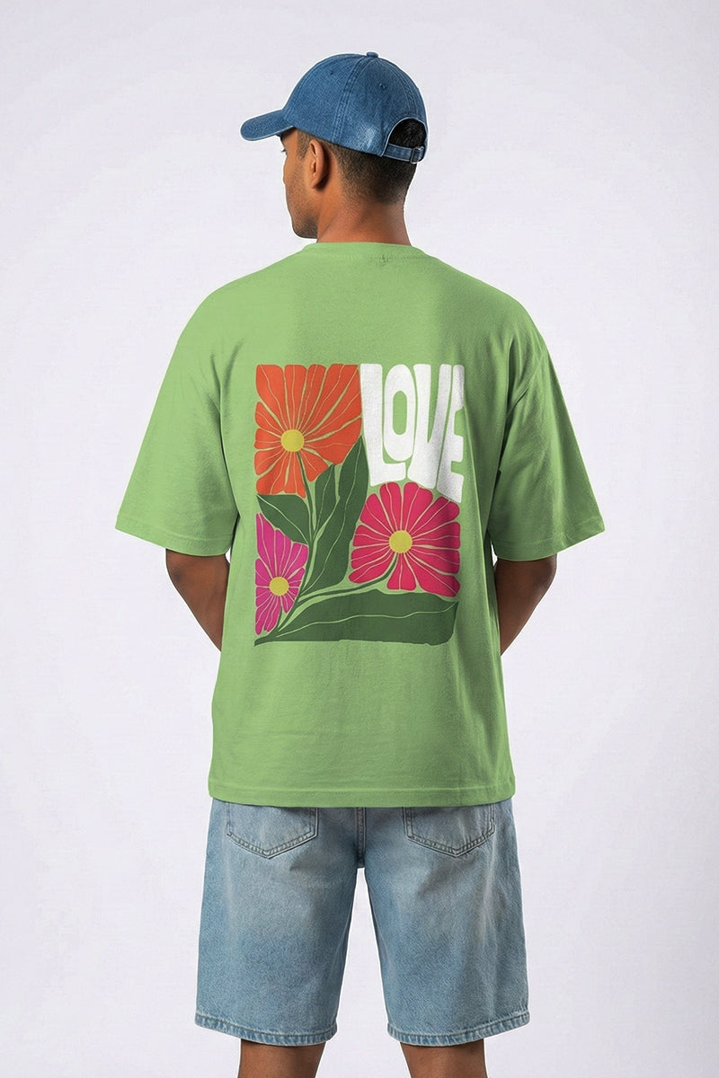 Love in Bloom Oversized Graphic T-Shirt